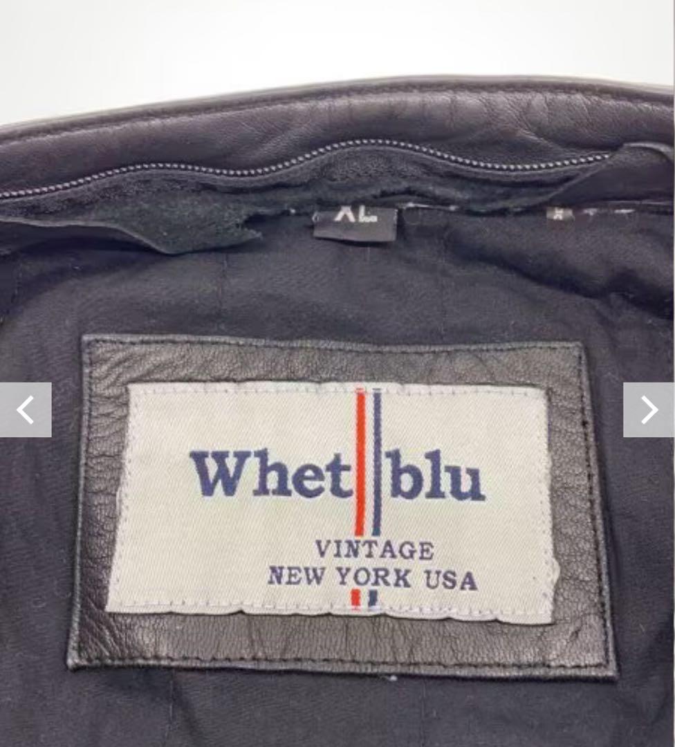 Whet blu ブラック レザーライダースジャケット
