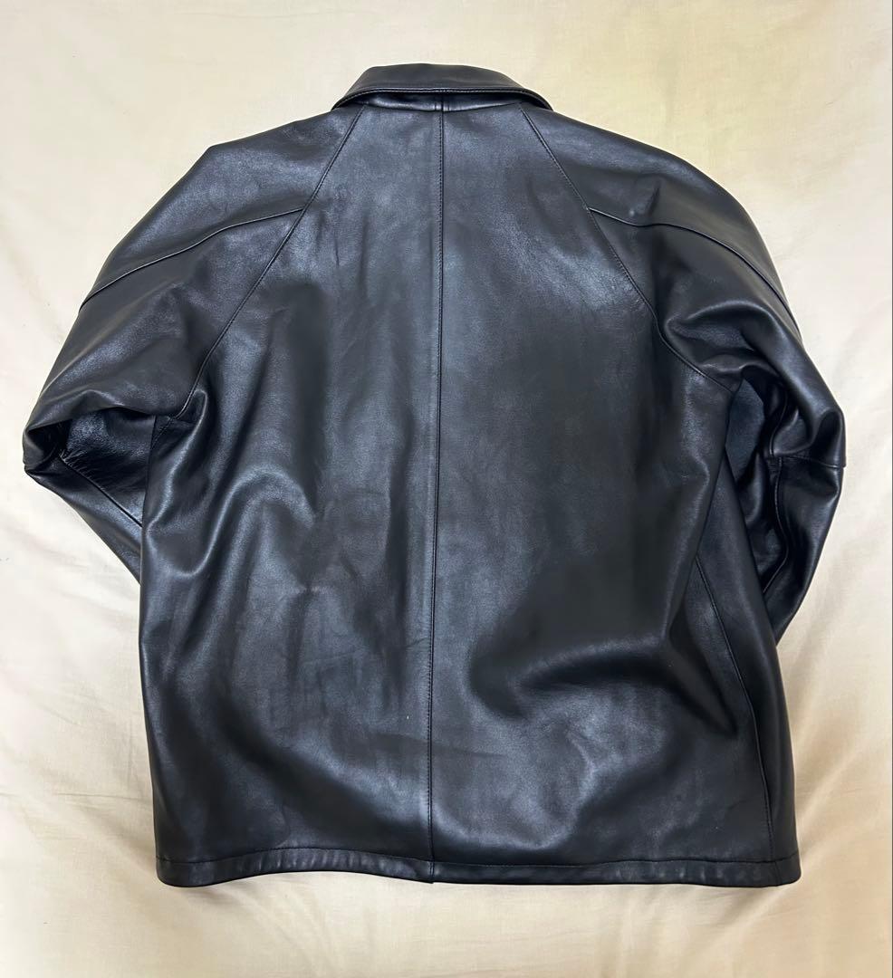 ショット レザーコーチジャケット シープレザー