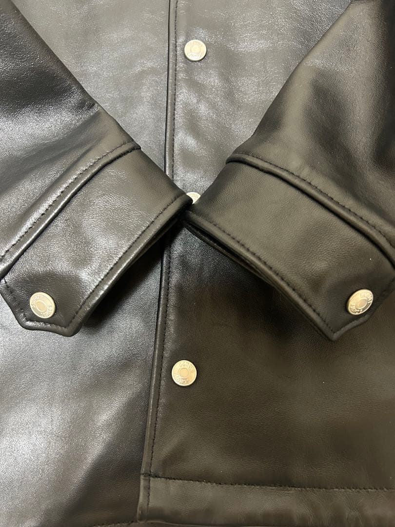 ショット レザーコーチジャケット シープレザー