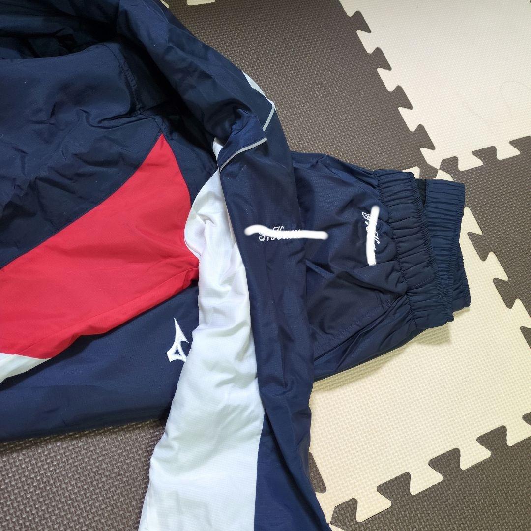 【MIZUNO】【美品】ウィンドブレーカー　上下セット ネイビー　ＸＬ　訳あり