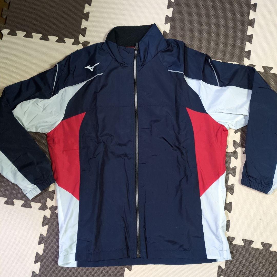 【MIZUNO】【美品】ウィンドブレーカー　上下セット ネイビー　ＸＬ　訳あり