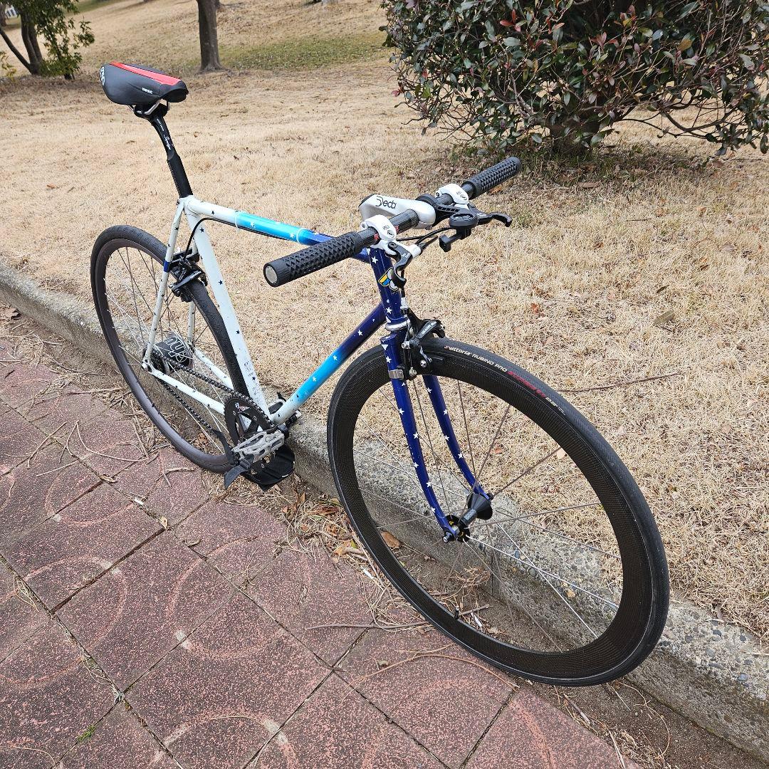 ストリート仕様　3RENSHO　ピスト　競輪　njs　固定　シングル　53