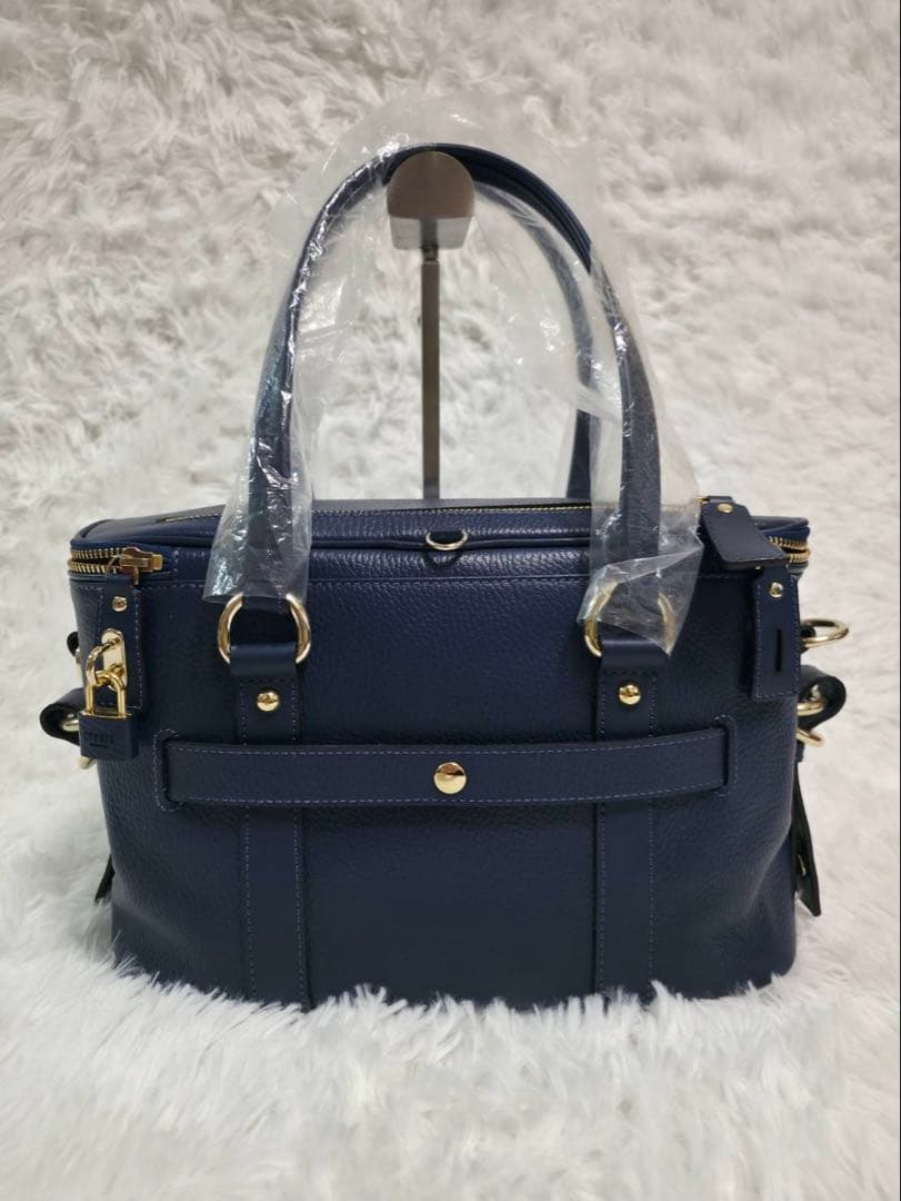 キプリス VolVie バギーバッグ 牛革 ネイビー 2WAY新品 日本製 撥水