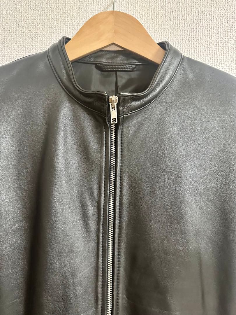 【着用数回】レザージャケット　ライダース　本革　ラムレザー　ブラック　Lサイズ