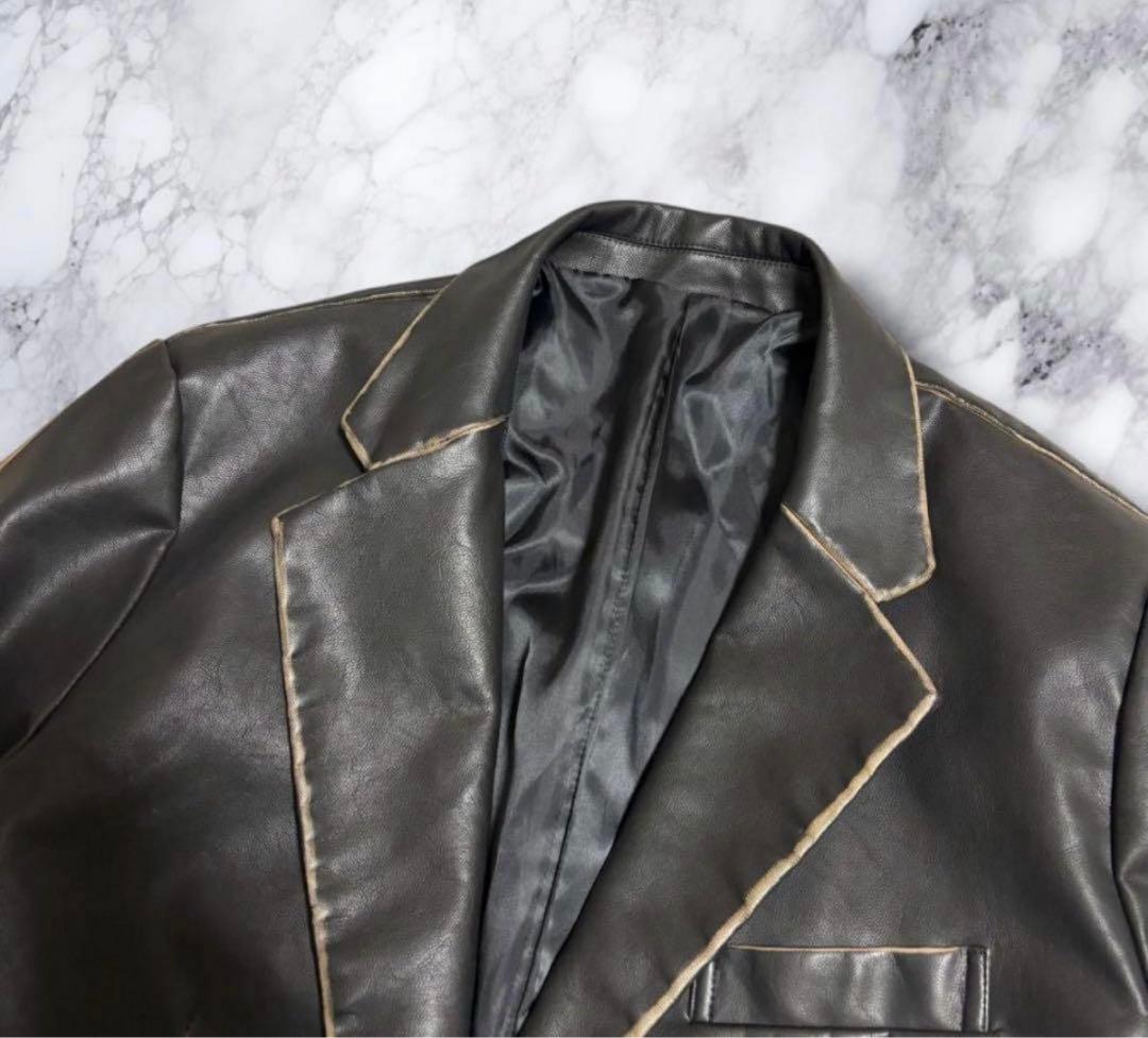 完売品　未使用級　Lui’s 24AW シンセティックレザー1Bジャケット　M