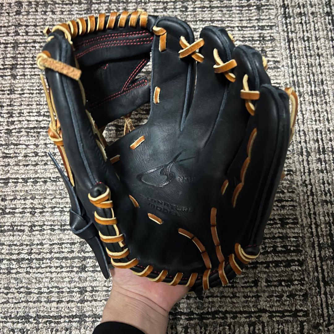 ナイキ　松井稼頭央KMシグネイチャーモデル　軟式グローブ 黒 大人用 限定品