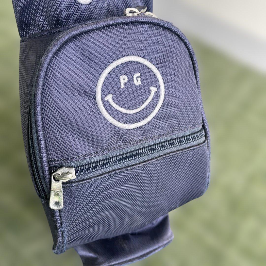 PEARLY GATES 軽量 セルフスタンドバッグ ネイビー フードカバー付