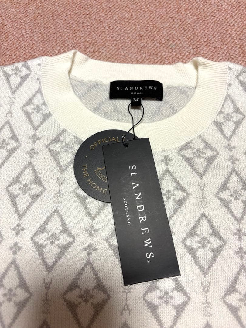 St ANDREWS ゴルフウェア メンズ 長袖ニット Mサイズ