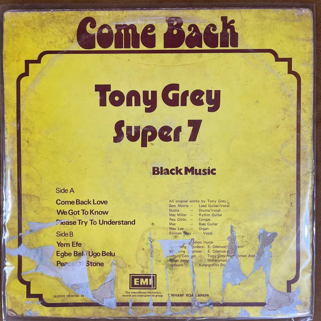 Tony Grey / Super 7 – Come Back アフログルーヴ