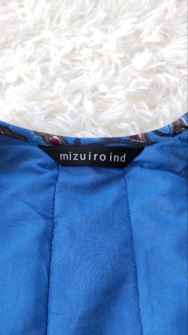 【完売品】mizuiro ind インディアンプリントキルトベストFサイズ