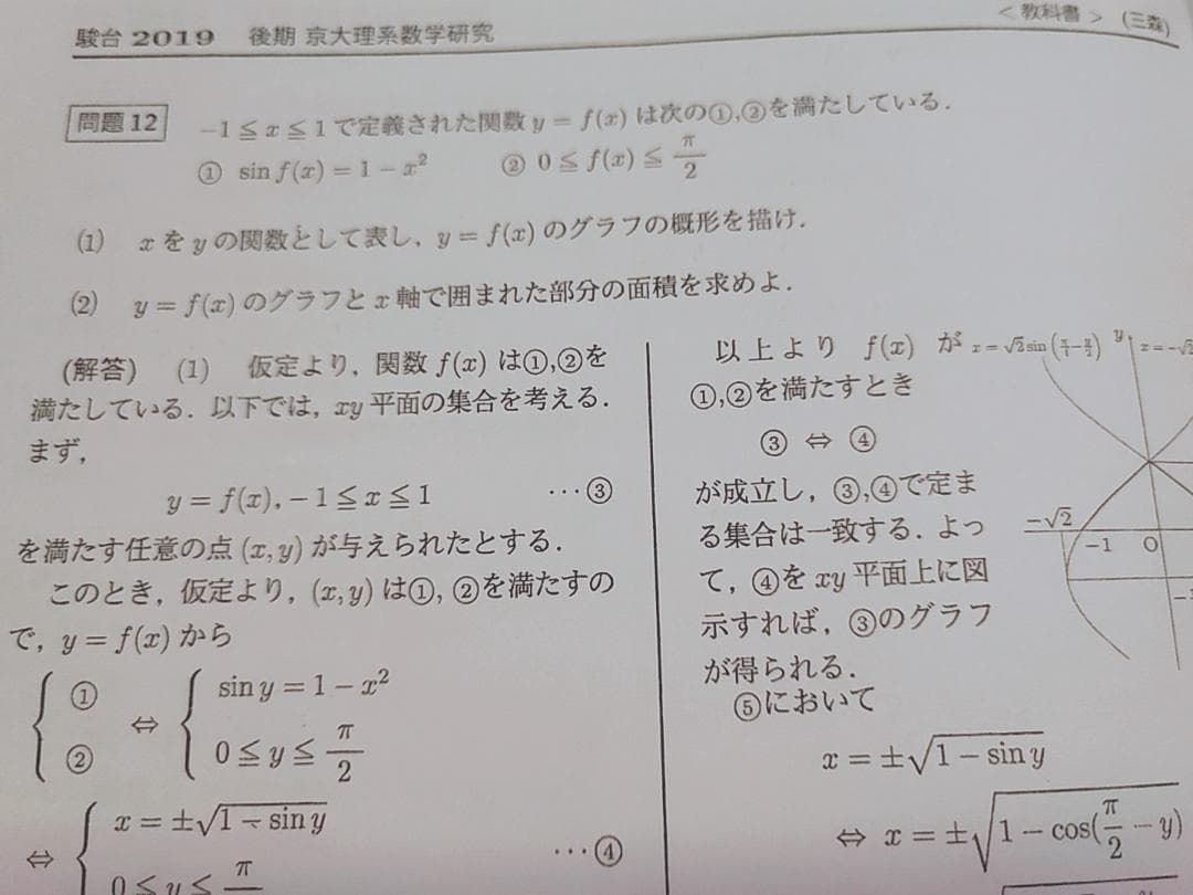 三森司先生による19年通期京大理系数学研究配布プリントフルセット　駿台　鉄緑会