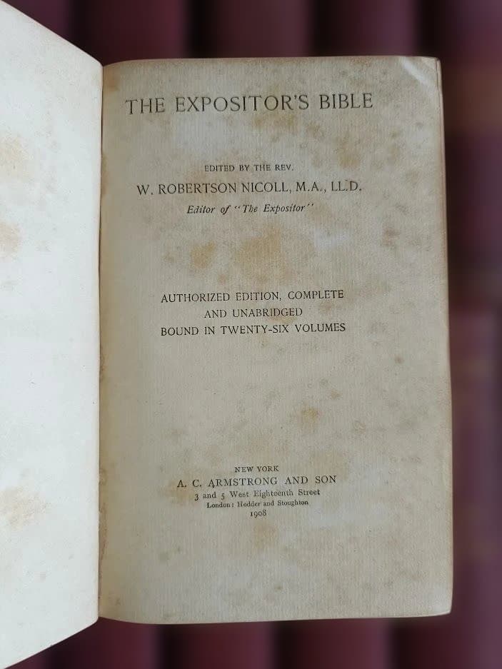 The Expositor's Bible 1903年刊　全26巻セット