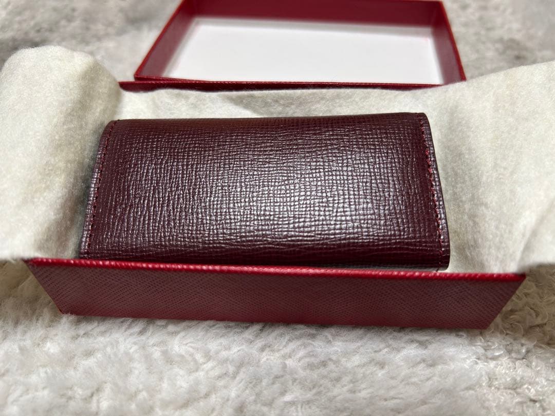 カルティエ4連キーケース未使用品中古　ボルドー