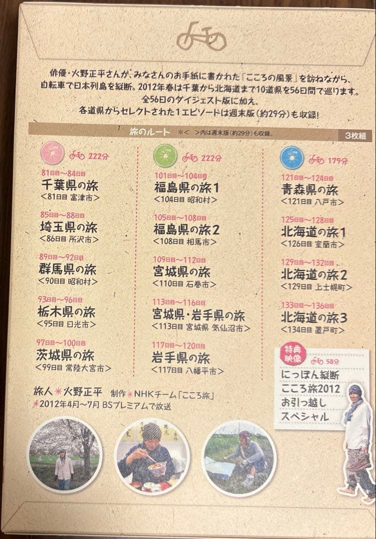 にっぽん縦断こころ旅2012 春の旅セレクションDVD BOX 火野正平　NHK