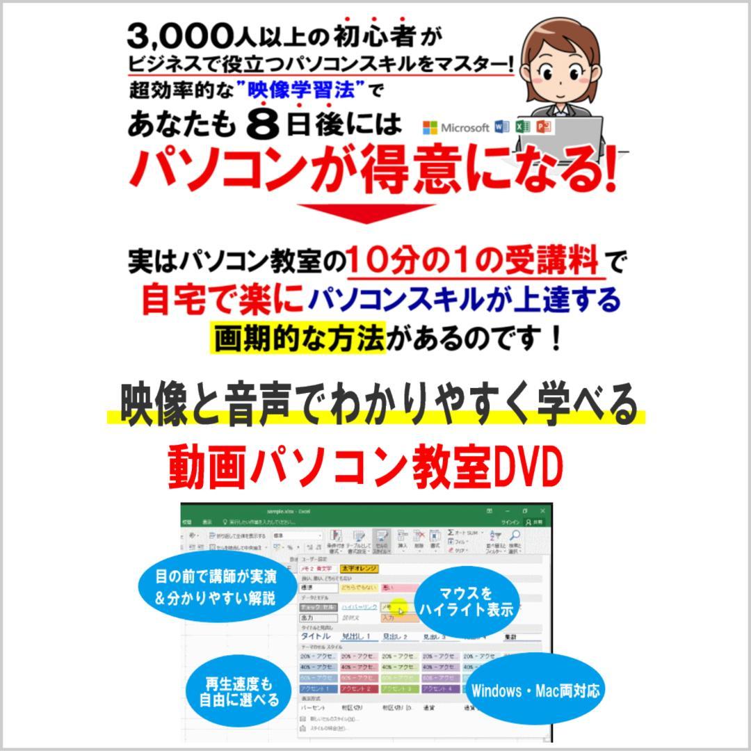 動画パソコン教室！『楽ぱそDVDフルセット』365/2024
