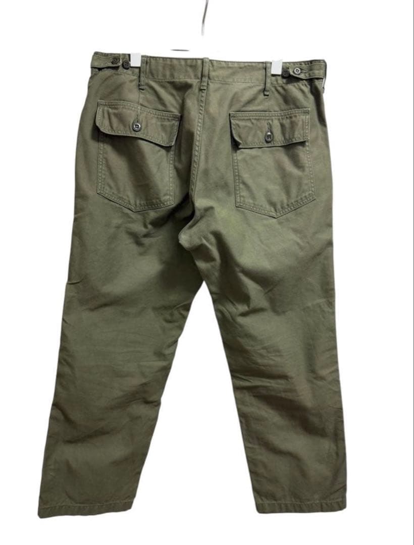FOB FACTORY F0431 ベイカーパンツ　オリーブ　XL サイズ4