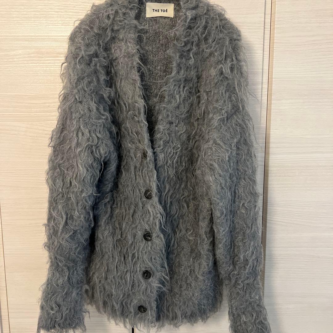 THE TOE シャギーカーディガン　グレー　Ｍ