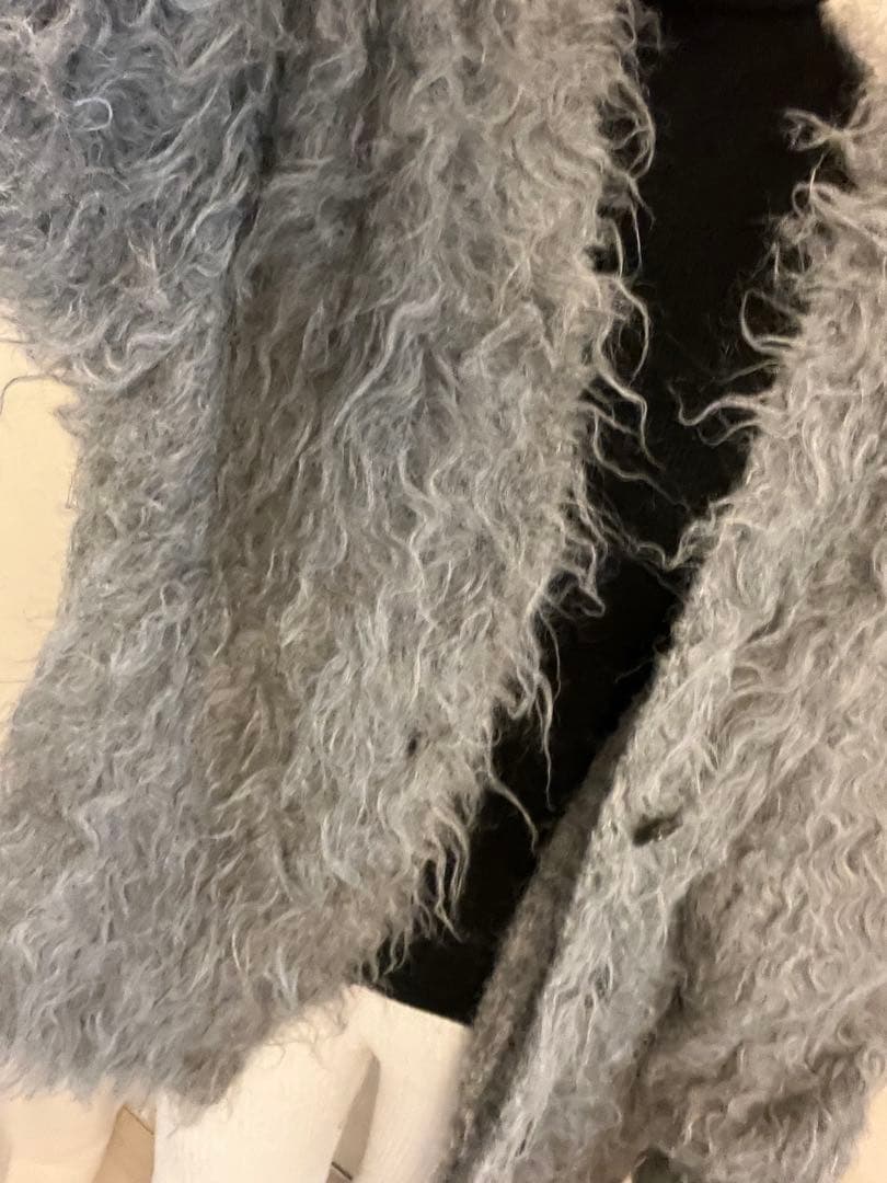 THE TOE シャギーカーディガン　グレー　Ｍ