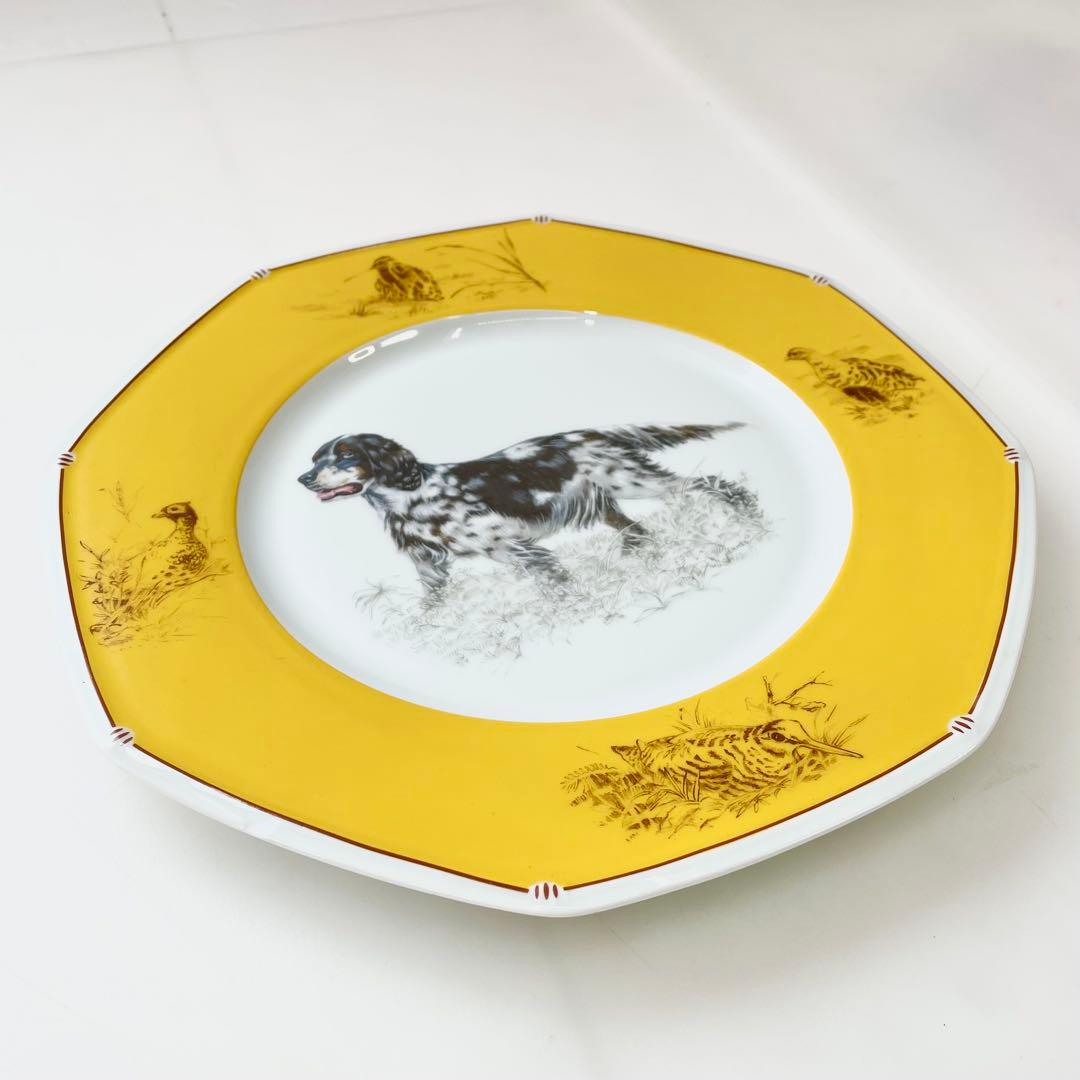 ◎ HERMES エルメス イングリッシュセッター プレート 食器 八角皿