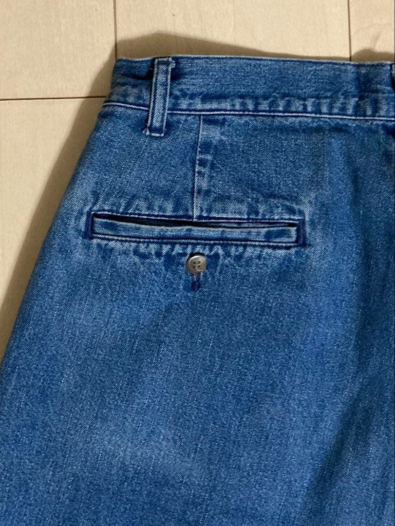 90s ラルフローレン デニムスラックス USA製 ポロデニム 2タック W32