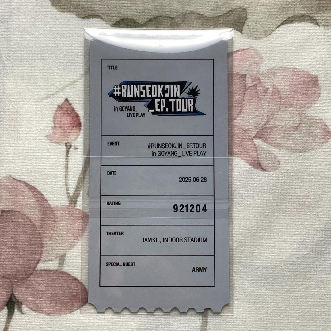 BTS ジン RUNSEOKJIN_EP.TOUR 6.28 トレカ