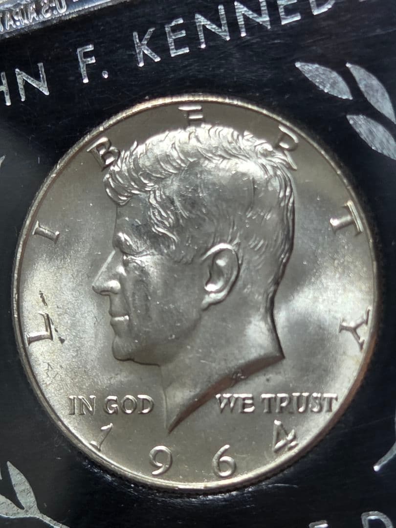 アメリカ合衆国　ケネディ大統領　ハーフダラー銀貨　1964 D　No.2