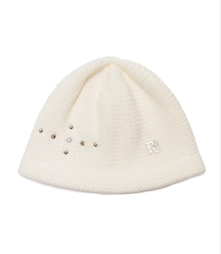 西洸人着用 RSSC RIVET KNIT BEANIE - WHITE