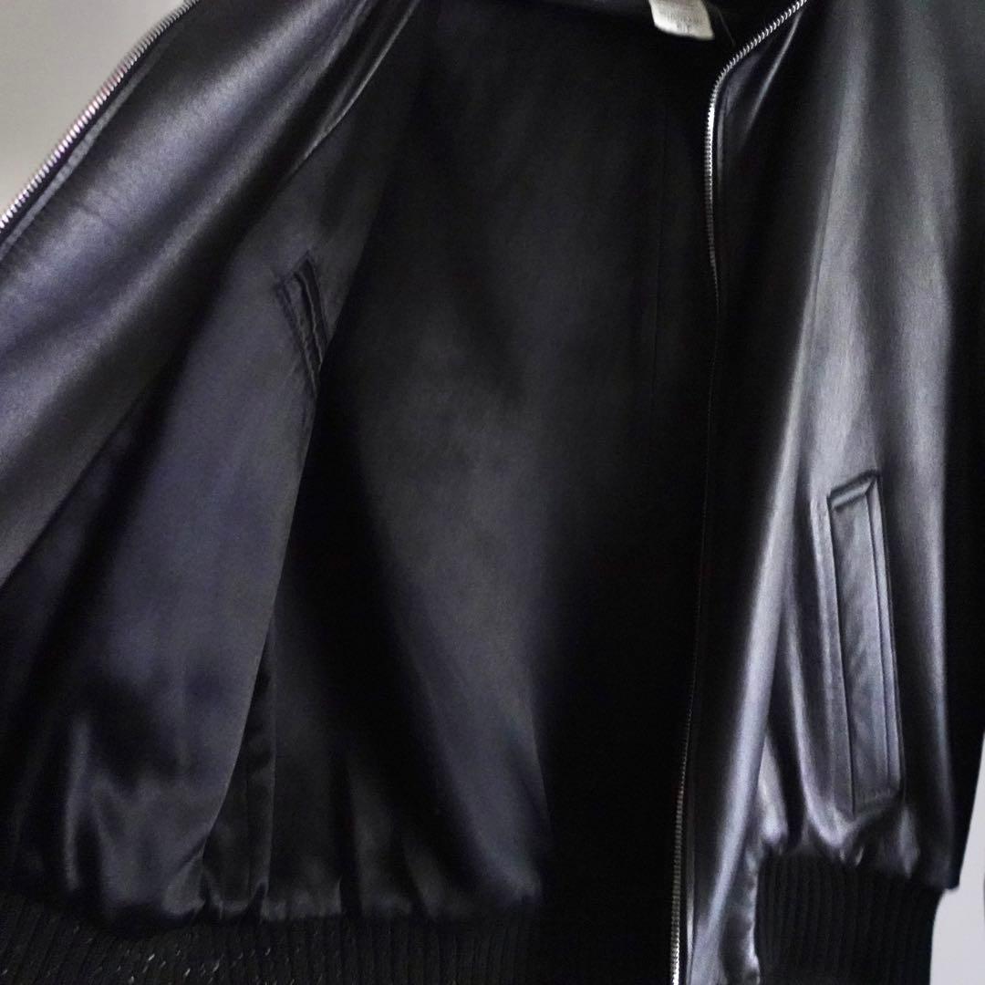 ジャケット・アウター 1980s 90s ROOTS Black Leather Zip Jacket