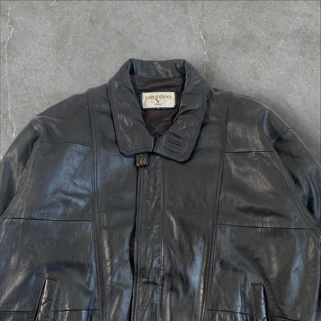 80s Valentino real leather jaket ヴァレンティノ