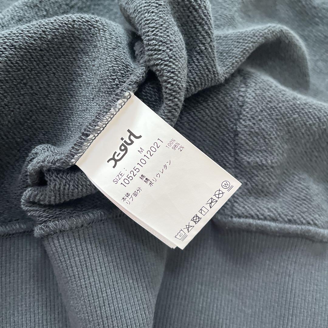 美品♡X-girl ZIP UP SWEAT HOODIE チャコール Mサイズ