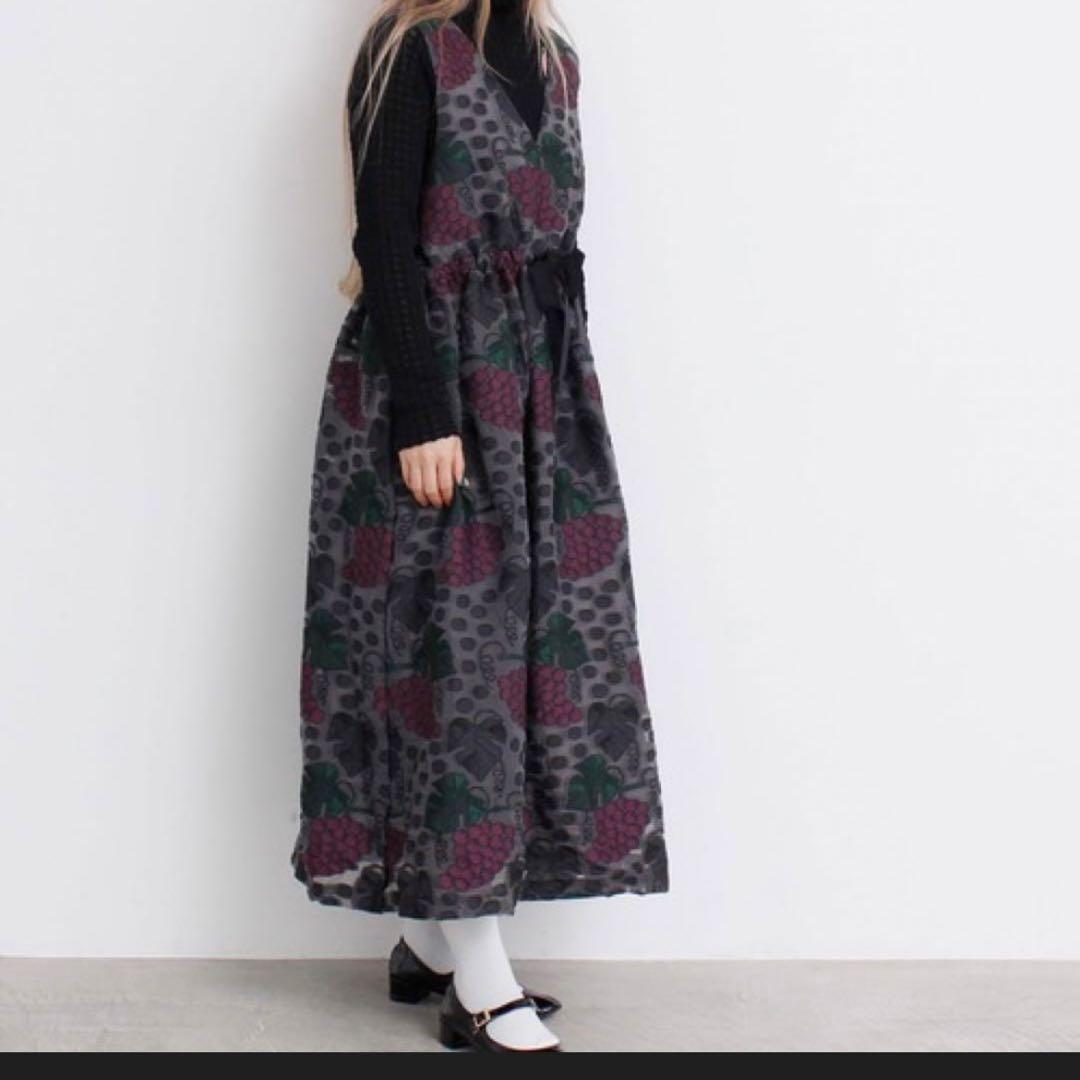 【希少・人気柄】peu pres プープレ ぶどうジャガード ワンピース