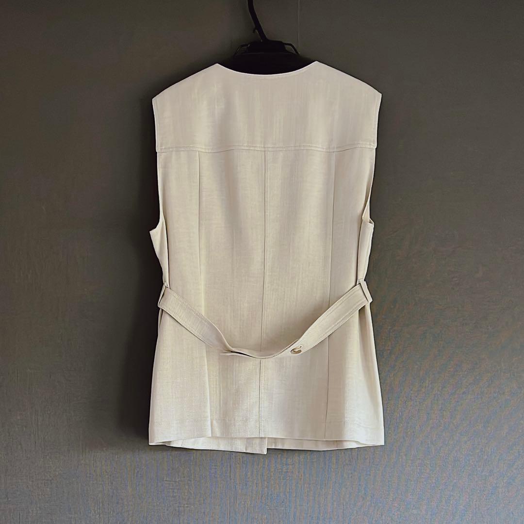 【新品未使用】ANAYI ベージュ ジレ ベスト オックスストレッチポケットジレ