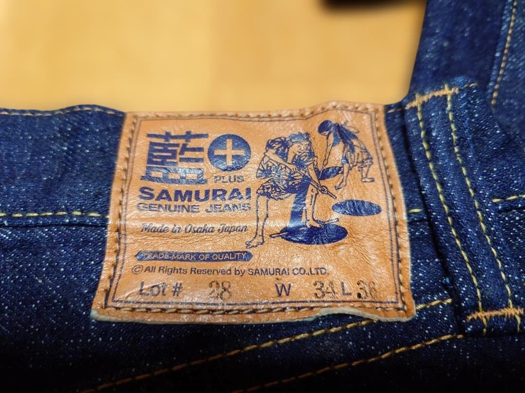 美品 SAMURAI JEANS S500AX 藍+ 18oz W34 濃紺