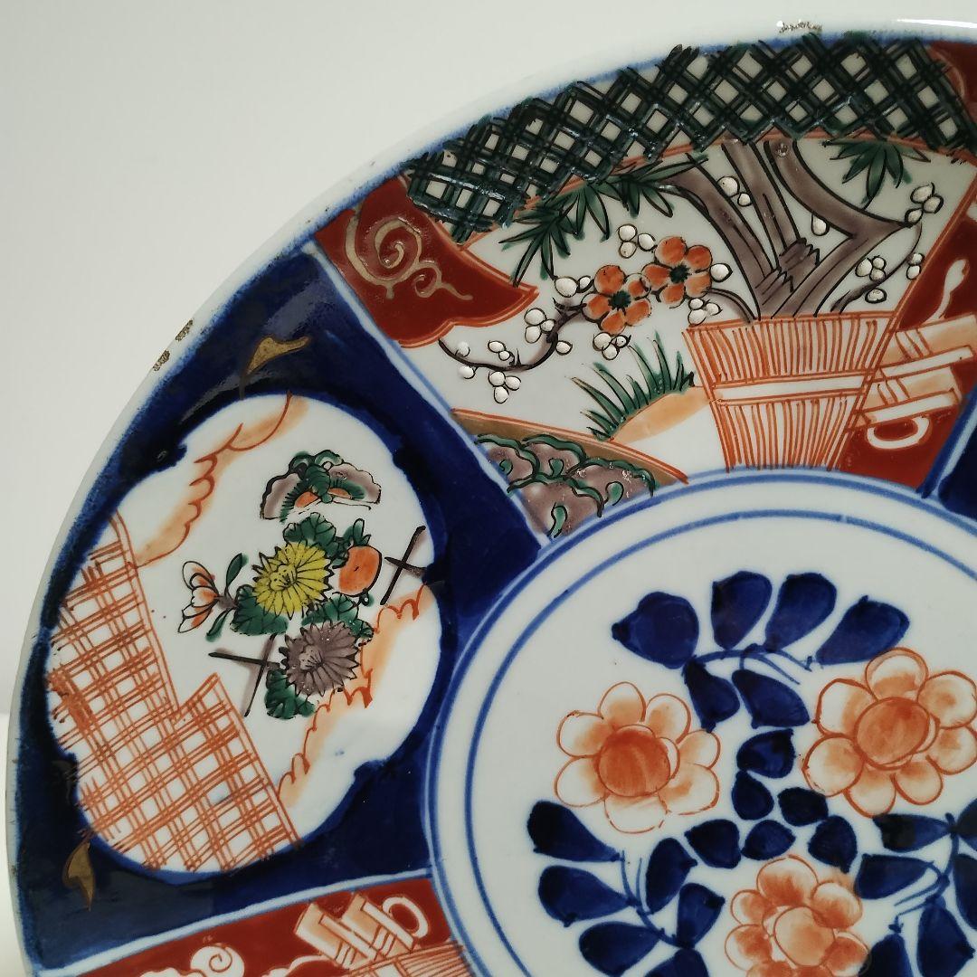 伊万里焼 古伊万里 染め付け 色絵 大皿 飾り皿