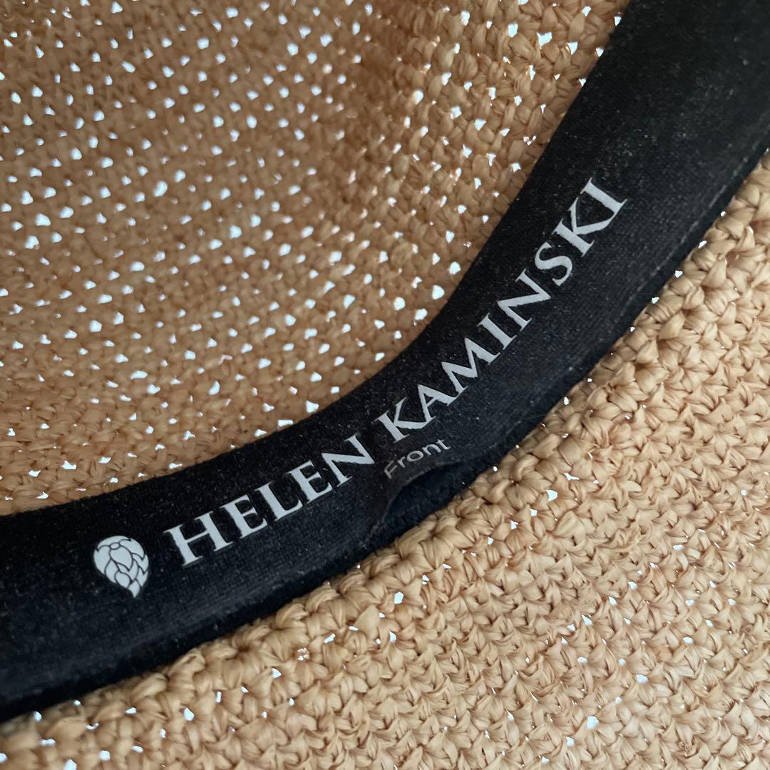 HELEN KAMINSKIヘレンカミンスキー ラフィア麦わら帽子　袋つき