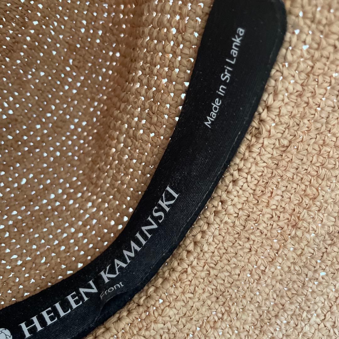 HELEN KAMINSKIヘレンカミンスキー ラフィア麦わら帽子　袋つき