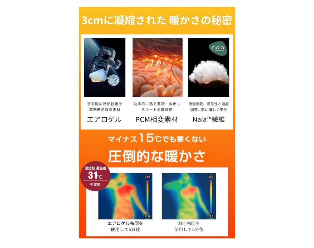 【最高級ｘ深い眠り布団】 冬用 かけ布団 「 極暖・SEK認証」