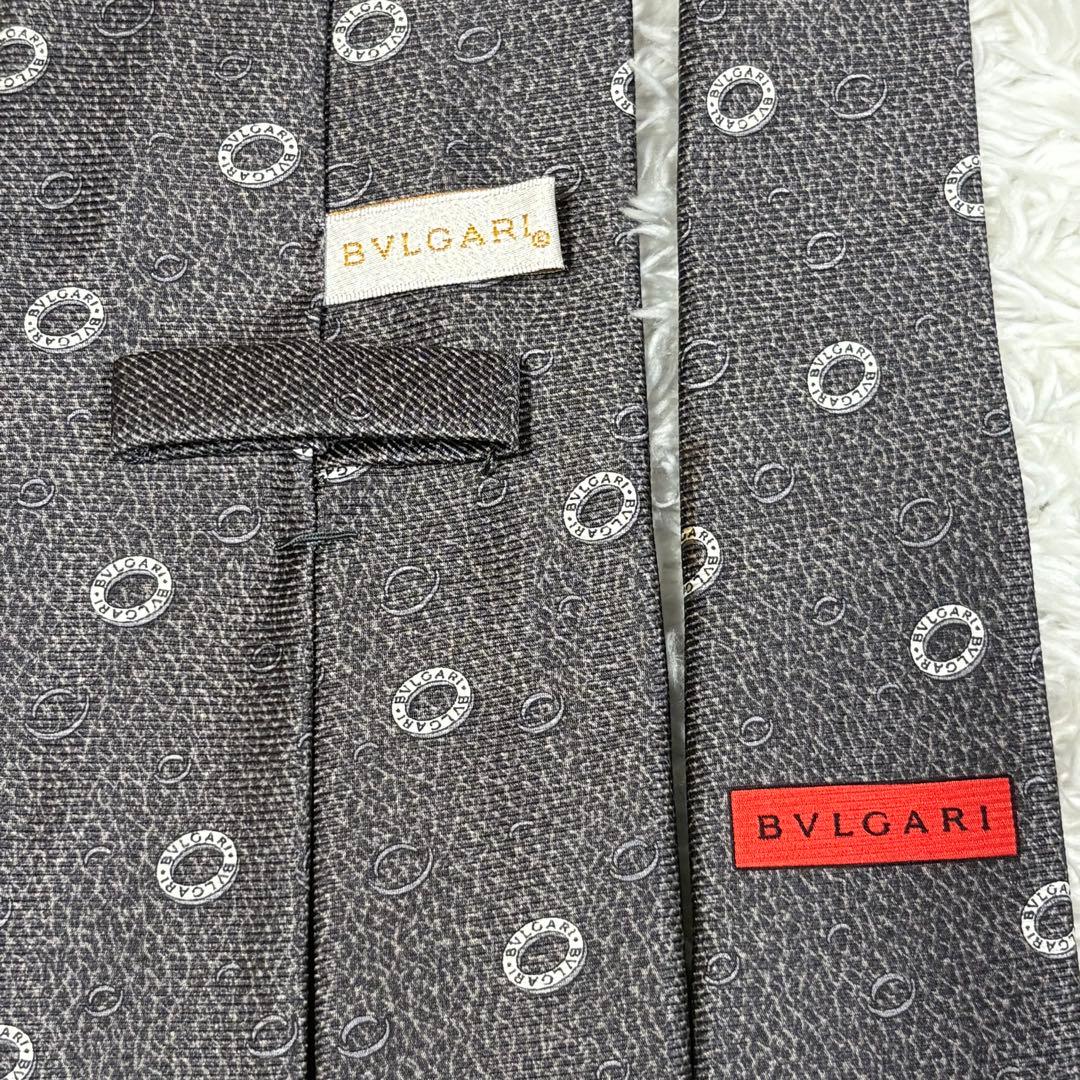 BVLGARI ブルガリ ネクタイ セッテピエゲ リング柄