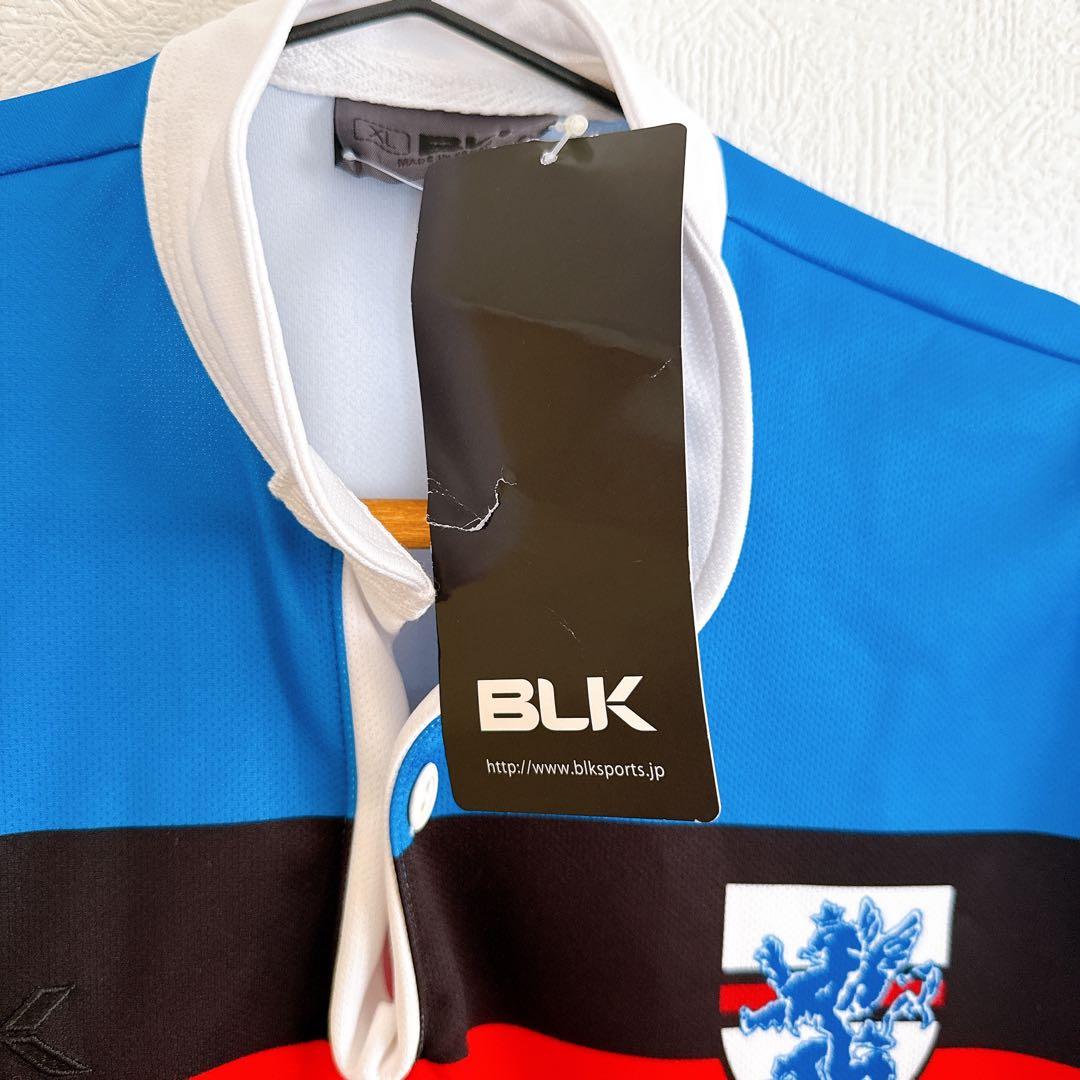 未使用タグ付き BLK 熊谷工業 KUMAGAYA T.H.S. ラガーシャツ