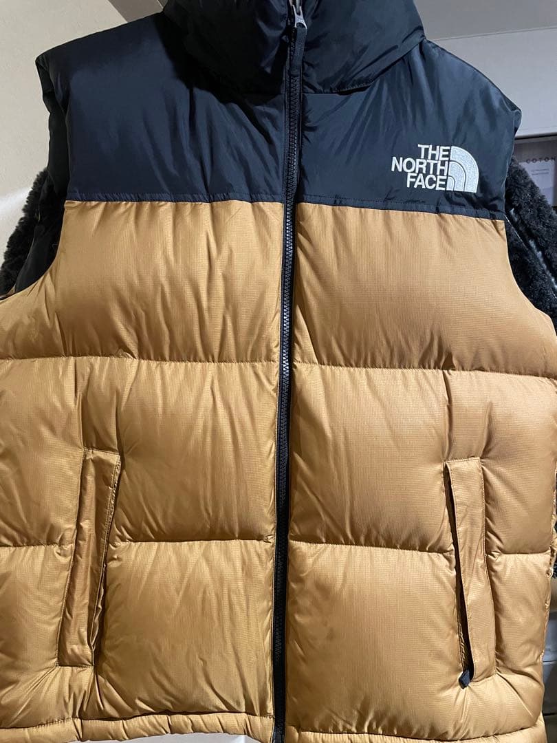 THE NORTH FACE ダウンベスト ブラック/ブラウン