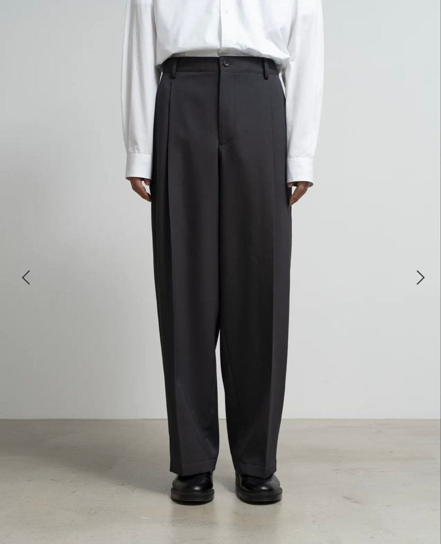 スーツ Graphpaper Scale Off Wool Wide Slacks