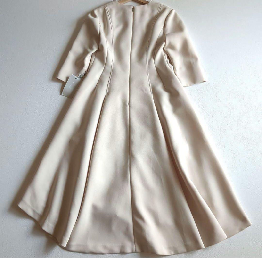 【新品】セルフォード ツイルカシュクールワンピース ロング フレア 36