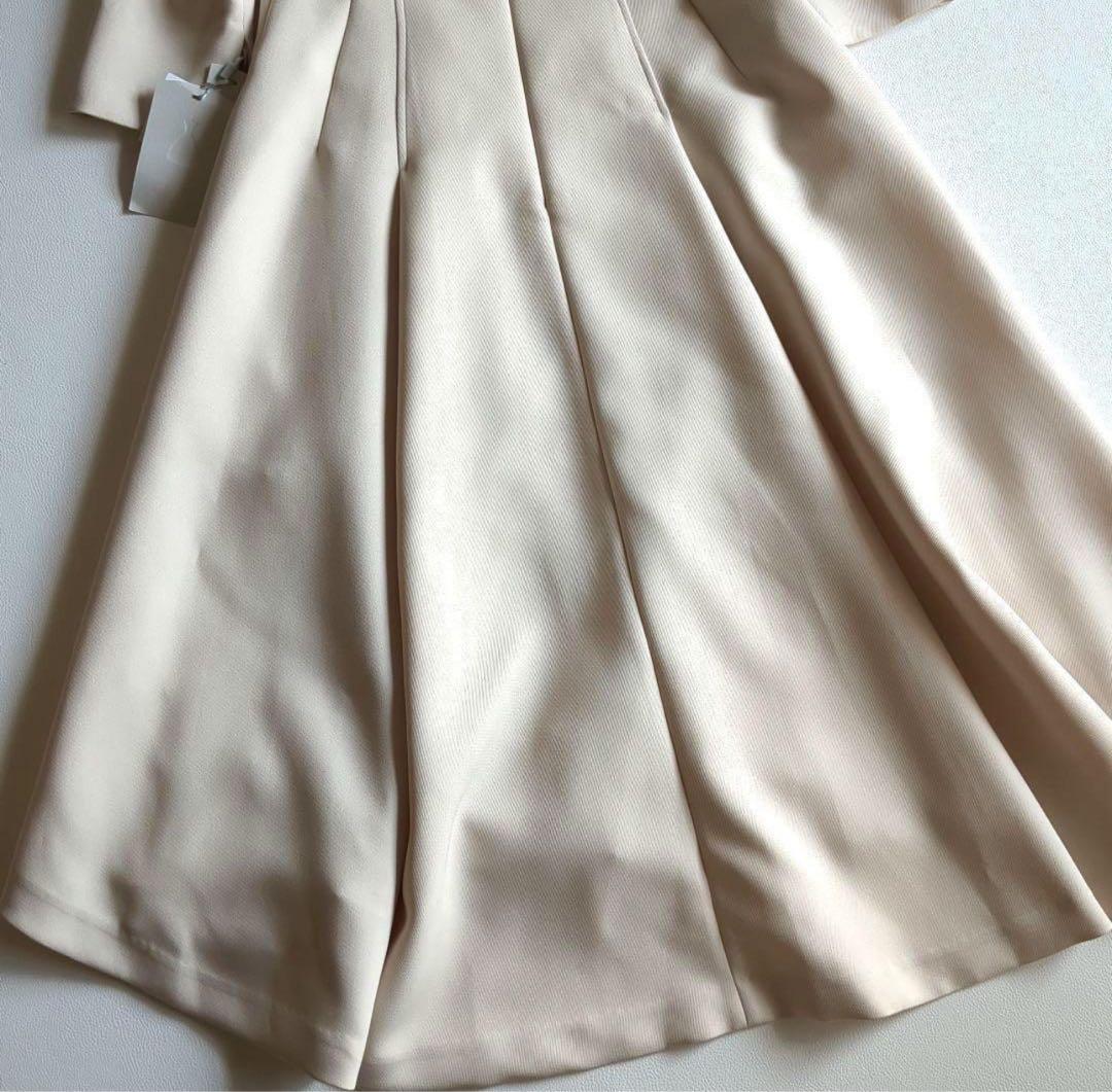 【新品】セルフォード ツイルカシュクールワンピース ロング フレア 36