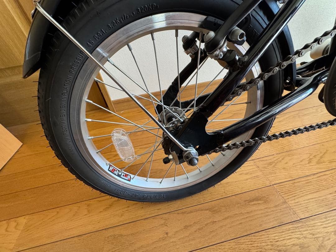 折り畳み自転車　キャプテンスタッグ　16インチ　黒