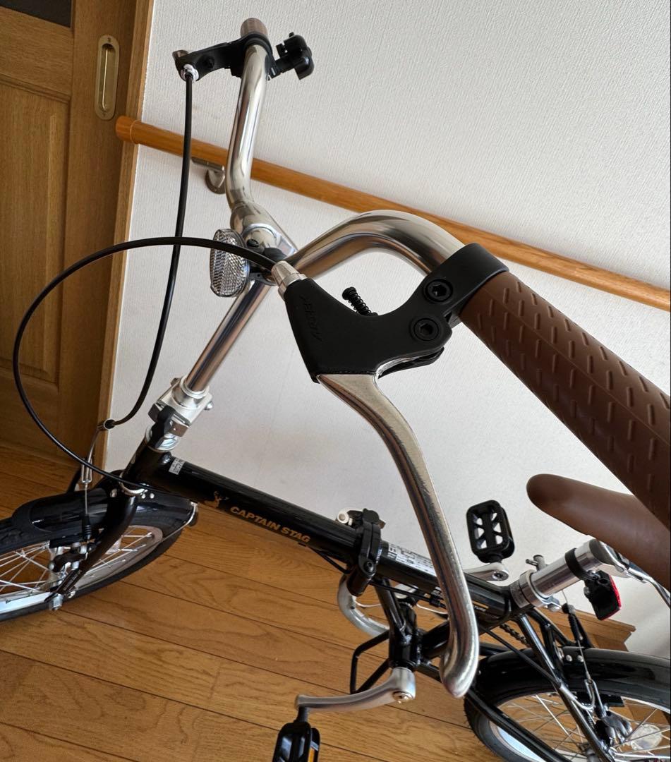 折り畳み自転車　キャプテンスタッグ　16インチ　黒