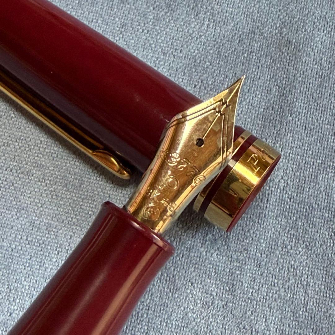 ペ*ン様 プラチナ万年筆#3776 ペン先14K(極細) ギャザード ボルドー
