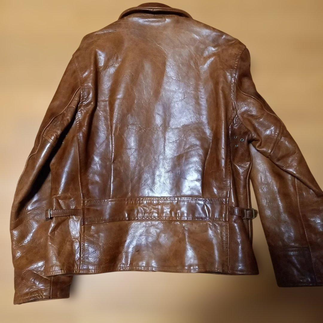 UNKNOWN ハーフベルト レザースポーツジャケット 馬革 36