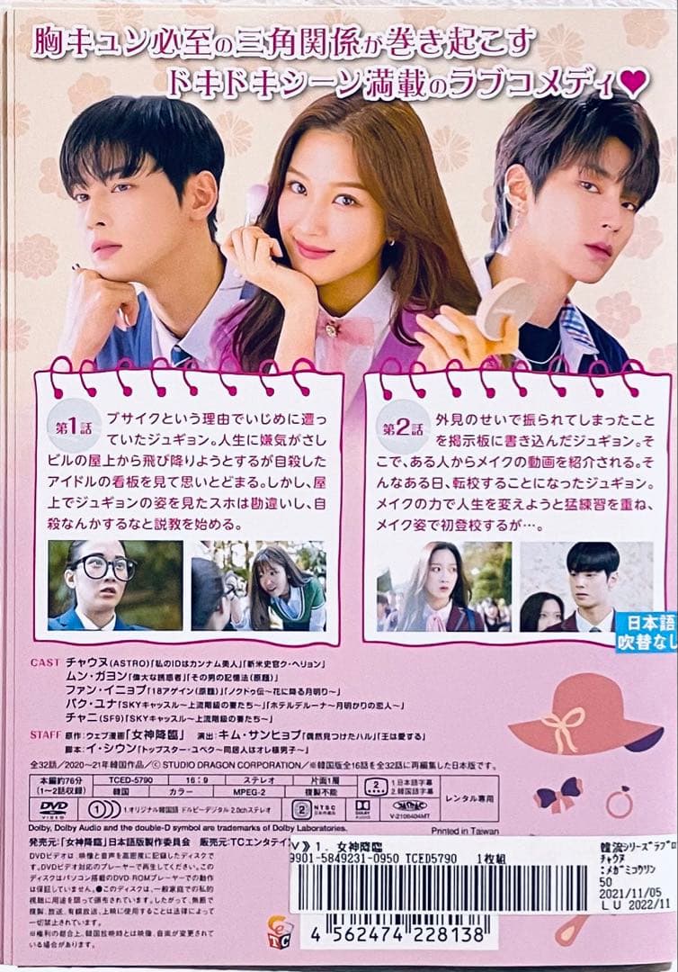 女神降臨　日本版　【全16巻】　レンタル版DVD 全巻セット　チャウヌ　韓国