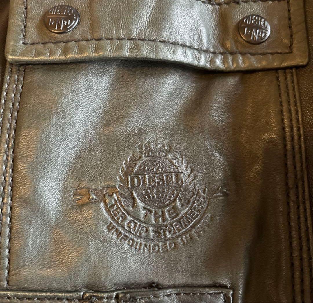 diesel OOs archive レザージャケットギ ミック y2k