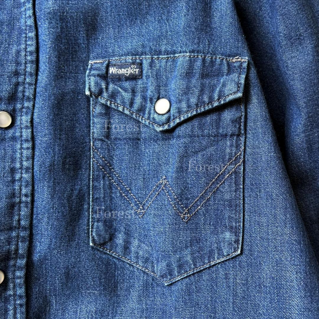 Wrangler ノーカラーデニムシャツワンピース　sizeFREE　SHIPS